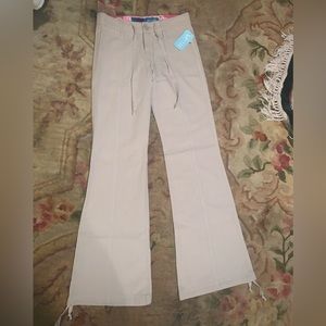 Delias Flare Khaki Color 100% Cotton Pants (NWT) --- Size 00